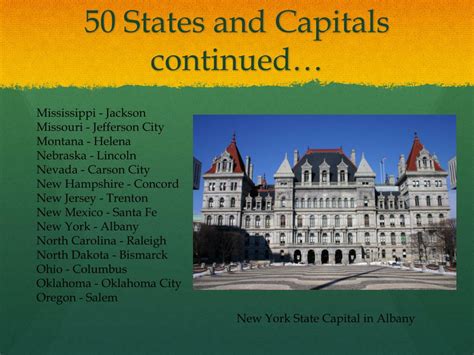 PPT - The 50 States and Capitals PowerPoint Presentation, free download ...