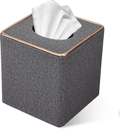 Tissue Box Cover Pu Leather Tissue Box Holder Square Kleenex Box Covers For Home