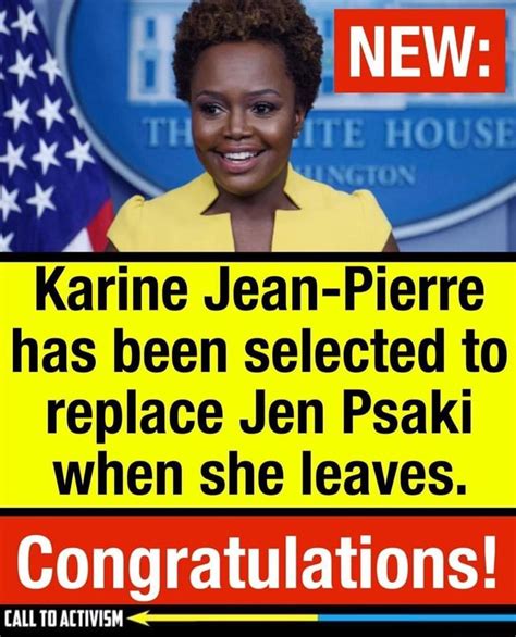 NEW Karine Jean Pierre Has Been Selected To Replace Jen Psaki When