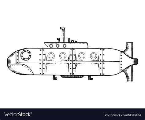 Old submarine pop art Royalty Free Vector Image