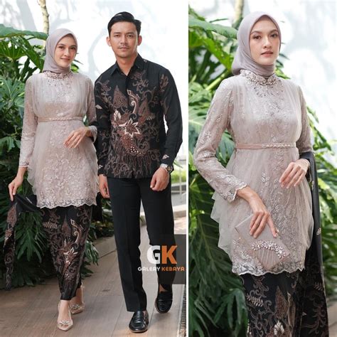 Jual Batik Couple Kebaya Modern Kebaya Tunangan Lamaran Baju Wisuda