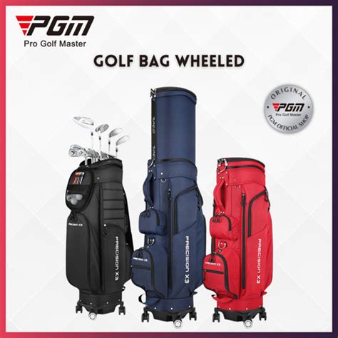 Promo PGM Tas Golf Wheeled Cart Bag 4 Wheel Retractable Cap Tas Stik 4