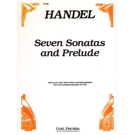 Seven Sonatas And Prelude For Flute G F Händel Just Flutes