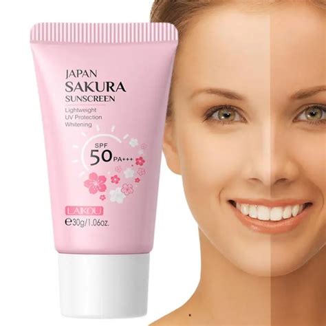 New Sakura Whitening Cream Korean Sunscreen Protector Facial Sun