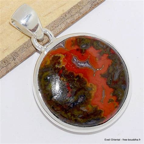 Pendentif Rond En Agate Seam