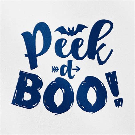 Transparent Decal Stickers Of Peek A Boo Navy Blue Premium Waterproof