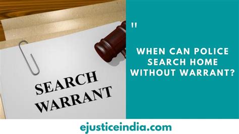 When Can Police Search Home Without Warrant