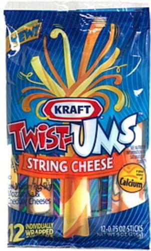 Kraft Mozzarella And Cheddar String Cheese 12 Ea Nutrition Information