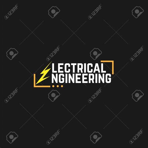 Electrical Engineering Logo Design With Yellow And Black Background