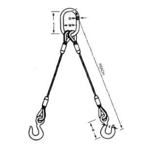 Two Leg Bridle Wire Rope Slings Cargo Control Usa