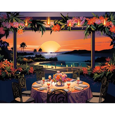 premium photo luxurious sunset soiree