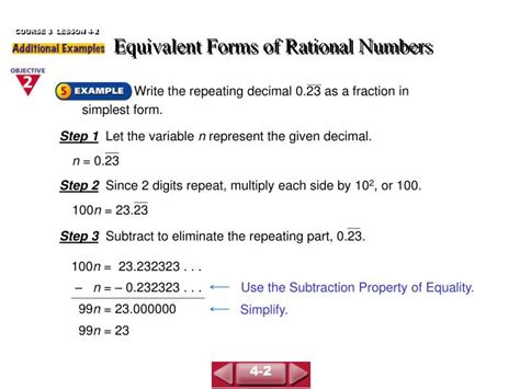 Ppt Equivalent Forms Of Rational Numbers Powerpoint Presentation Id 6521615