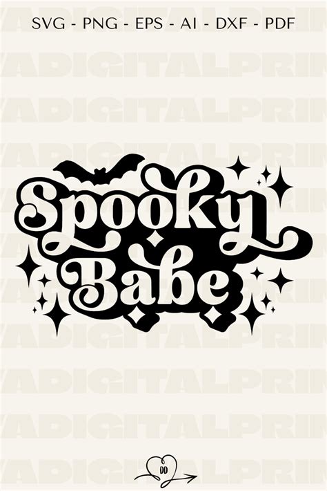 Spooky Babe Halloween Quote SVG and PNG Design Pack