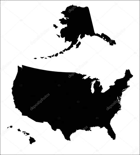 Mapa de Estados Unidos Silhouette 2023