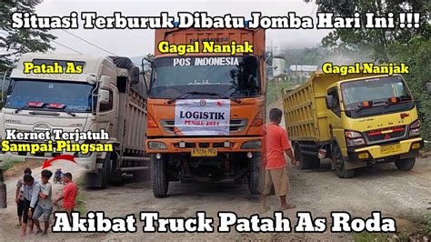 Situasi Terburuk Akibat Truck Patah As Roda Terjadi Kekacauan