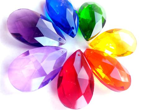 Rainbow Teardrop Assorted Chandelier Crystals Pack of 7 – ChandelierDesign