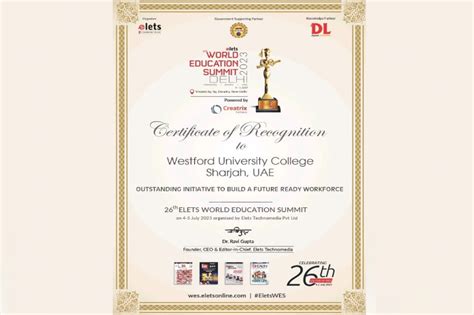 Westford Is Recognised For Its Outstanding Initiative To Build A