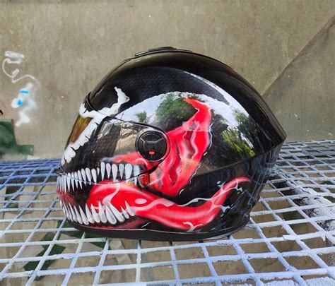 VENOM Custom Airbrush Motorradhelm Motorcycle Powersport Helmets