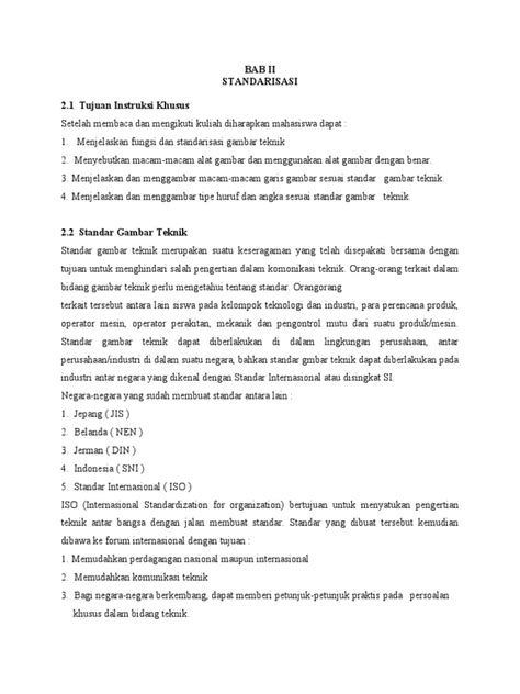 Standarisasi Gambar Teknik Pdf