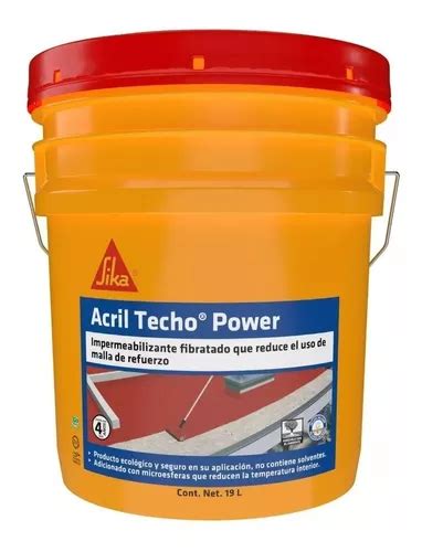 Sika Acril Techo Power Impermeabilizante A Os Rojo Lt Env O Gratis