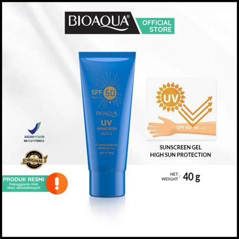 BPOM BIOAQUA UV Sunscreen Gel SPF 50 PA 40g Sunscreen Wajah