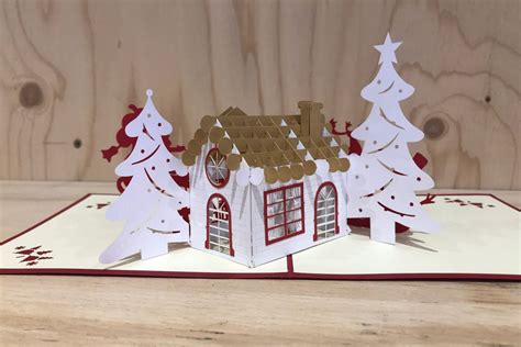 Christmas House Pop Up Card