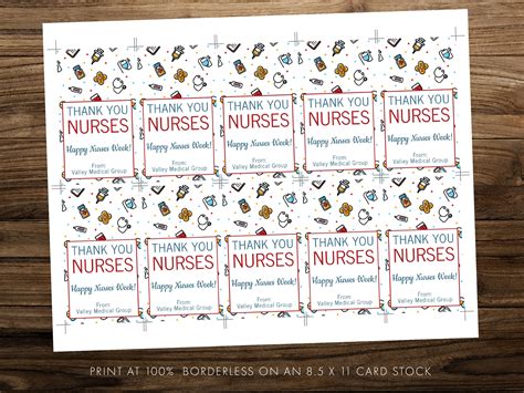 Nurses thank you gift tags nurse appreciation tag cookie | Etsy