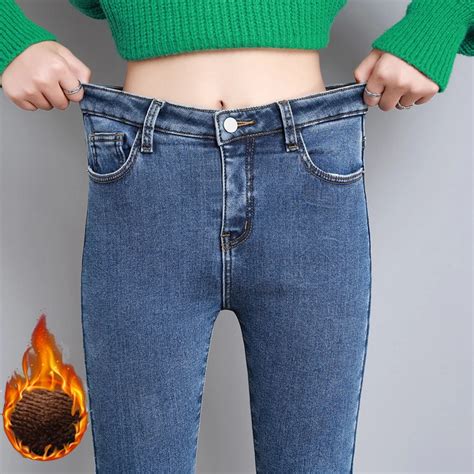 Pantalones Vaqueros T Rmicos Para Mujer Jeans El Sticos Ajustados De