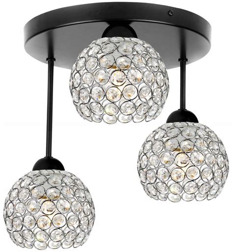 Lampa Sufitowa ze Szklanymi Kloszami w Stylu Glamour Lampy wiszące