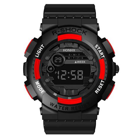 Honhx Luxe Heren Digitale Led Horloge Datum Sport ... – Grandado