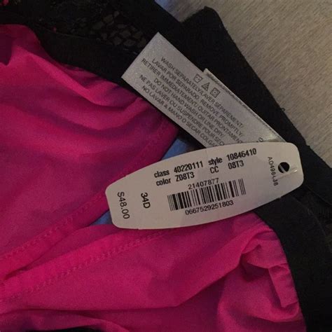 Victoria S Secret Intimates Sleepwear Hot Pink And Black Lace