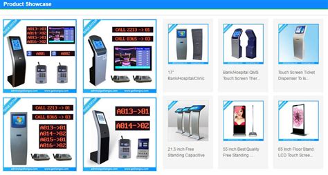 Cold Rolled Steel Electronic Queuing Number System Touch Screen Ticket