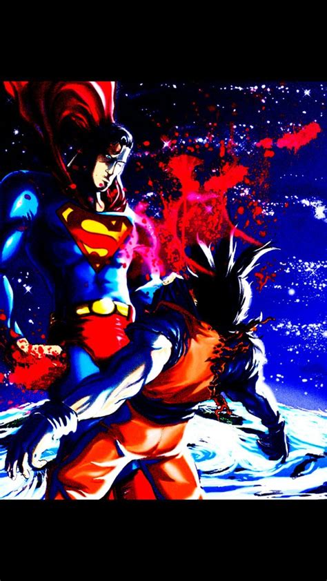 Goku Ssj4 Vs Superman Wallpaper