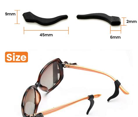 4 Pair Anti Slip Glasses Ear Hooks Tip Eyeglasses Grip Temple Holder