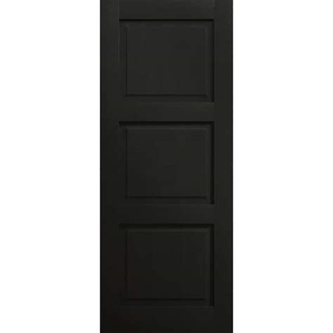 Sartodoors 42 In X 84 In Painted Black Oak Color Solid Wood Slab With