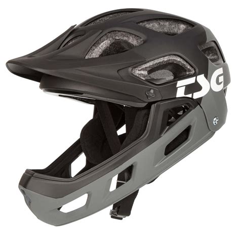 tsg kids downhill mtb helmet seek fr graphic design flow gray black