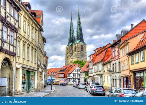 Streets and Architecture of Quedlinburg, Germany Editorial Stock Image - Image of heritage, harz ...