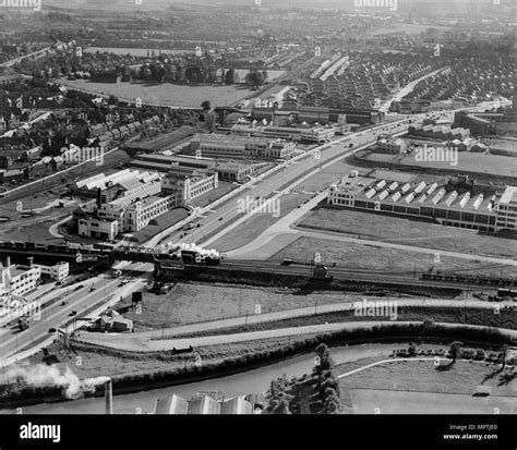 Great West Road Brentford Middlesex 1937 Artist Aeropictorial Ltd