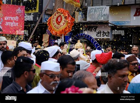 Pune Inde 29 Septembre 2023 Shri Kasba Ganpati Ganpati Palkhi