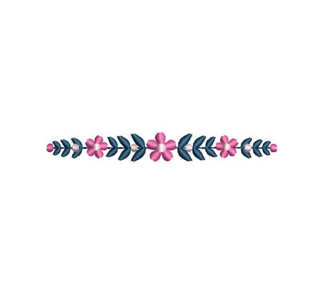 Small Flowers Border Machine Embroidery Design. 3 Sizes. - Etsy