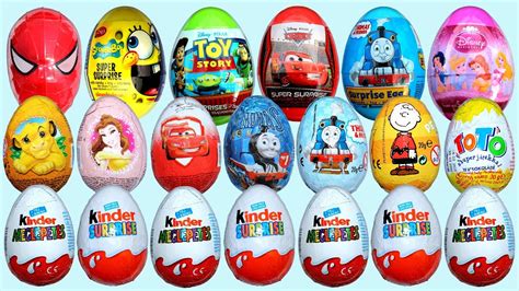 20 Surprise Eggs 7 Kinder Surprise Disney Pixar Cars 2 ... | Doovi