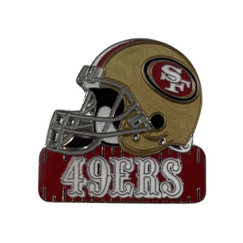 San Francisco 49ers Helmet NFL Label Metal Pin - Flyoutfitters Store