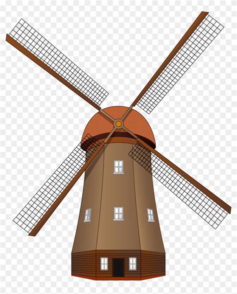 Windmill Large Png Clip Art Wind Mill Clip Art Transparent Png