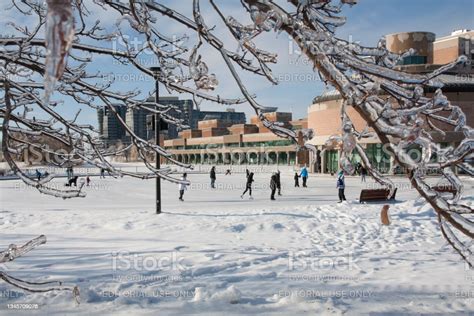 Markham Civic Centre Outdoor Ice Rink Stock Photo - Download Image Now ...