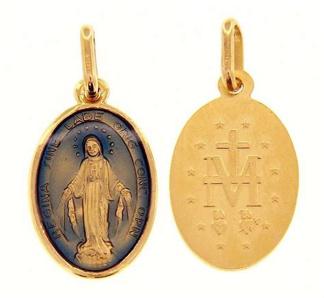 Miracolous Madonna Our Lady Of Graces Coining Sacred Oval Medal Pendant