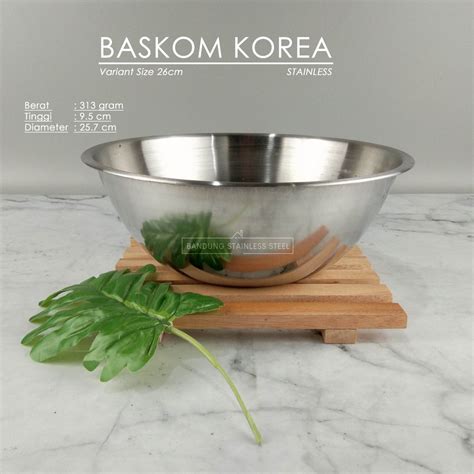 Jual Baskom Korea Stainless Steel Cm Elegan Tebal Dov Mixing Bowl