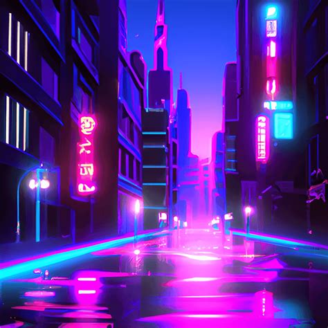 Neon City Lights 4k Graphic · Creative Fabrica