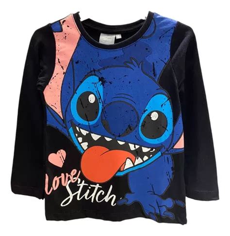 Remera Manga Larga Lilo Stitch Ni A Original Disney