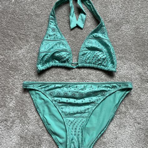 RALPH LAUREN Bikini Mint Green Swimsuit Richelieu Depop