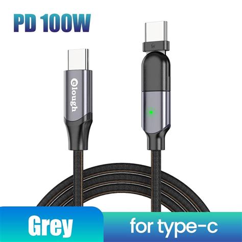 Cheap Elough Rotate 100W PD USB C TO USB C Cable 5A QC 4 0 Fast